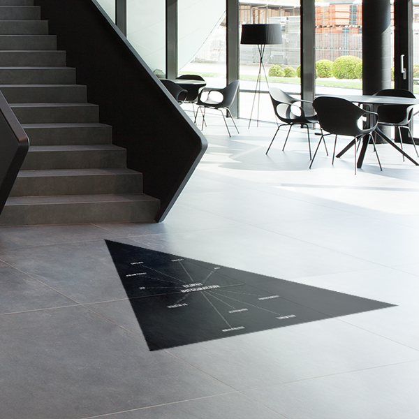 Fußbodenaufkleber - Dreieckig